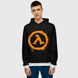 Толстовка-худи мужская HALF-LIFE, цвет: 3D-белый — фото 2