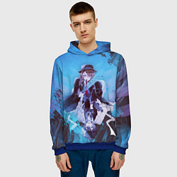 Толстовка-худи мужская Osamu and Chuya, цвет: 3D-синий — фото 2