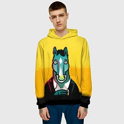 Толстовка-худи мужская BoJack Horseman, цвет: 3D-черный — фото 2