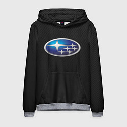 Толстовка-худи мужская SUBARU, цвет: 3D-меланж