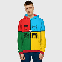 Толстовка-худи мужская Queen, цвет: 3D-красный — фото 2