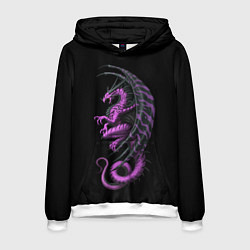 Толстовка-худи мужская Purple Dragon, цвет: 3D-белый