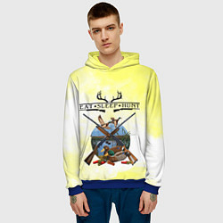 Толстовка-худи мужская Охота, цвет: 3D-синий — фото 2