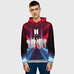 Толстовка-худи мужская BTS, цвет: 3D-меланж — фото 2