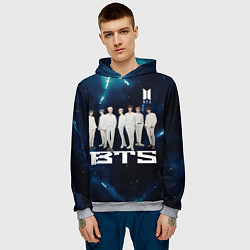 Толстовка-худи мужская BTS, цвет: 3D-меланж — фото 2