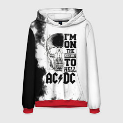 Толстовка-худи мужская I'm on the highway to hell ACDC, цвет: 3D-красный