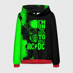 Толстовка-худи мужская I'm on the highway to hell ACDC, цвет: 3D-красный