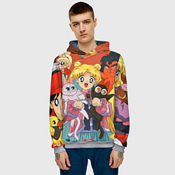 Толстовка-худи мужская СЕЙЛОР МУН, цвет: 3D-меланж — фото 2