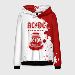 Толстовка-худи мужская ACDC Back in Black, цвет: 3D-черный