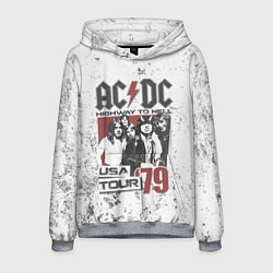 Толстовка-худи мужская ACDC, цвет: 3D-меланж
