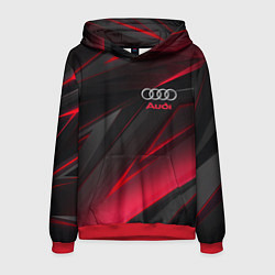 Толстовка-худи мужская AUDI, цвет: 3D-красный