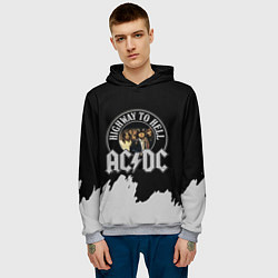 Толстовка-худи мужская ACDC, цвет: 3D-меланж — фото 2