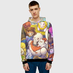 Толстовка-худи мужская UNDERTALE, цвет: 3D-черный — фото 2