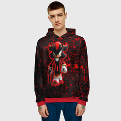 Толстовка-худи мужская СОНИК, цвет: 3D-красный — фото 2