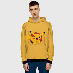 Толстовка-худи мужская Pikachu, цвет: 3D-черный — фото 2