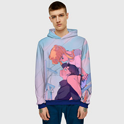 Толстовка-худи мужская SAILOR MOON, цвет: 3D-синий — фото 2