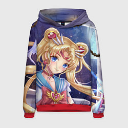 Толстовка-худи мужская SAILOR MOON, цвет: 3D-красный