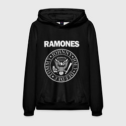 Толстовка-худи мужская RAMONES, цвет: 3D-черный