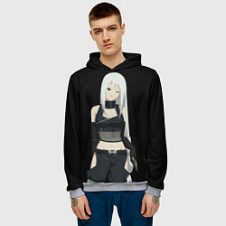 Толстовка-худи мужская Ninja Girl, цвет: 3D-меланж — фото 2