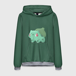 Толстовка-худи мужская Pokemon Bulbasaur, цвет: 3D-меланж