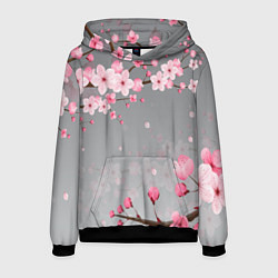 Толстовка-худи мужская САКУРА, цвет: 3D-черный