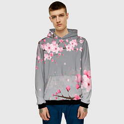 Толстовка-худи мужская САКУРА, цвет: 3D-черный — фото 2