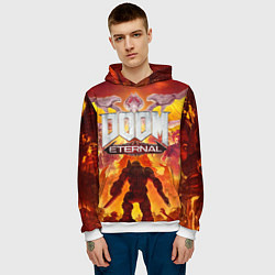 Толстовка-худи мужская DOOM Eternal, цвет: 3D-белый — фото 2