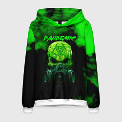 Толстовка-худи мужская Пандемия, цвет: 3D-белый