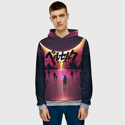 Толстовка-худи мужская BERSERK, цвет: 3D-меланж — фото 2