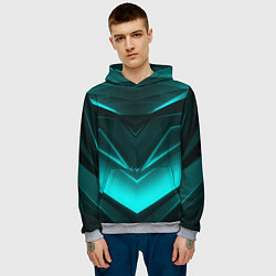 Толстовка-худи мужская NEON GEOMETRY STRIPES, цвет: 3D-меланж — фото 2