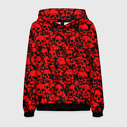 Толстовка-худи мужская ЧЕРЕПА, цвет: 3D-черный