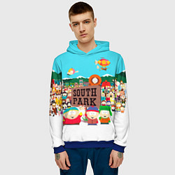 Толстовка-худи мужская South Park, цвет: 3D-синий — фото 2