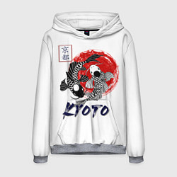 Толстовка-худи мужская Карпы Кои Киото, цвет: 3D-меланж