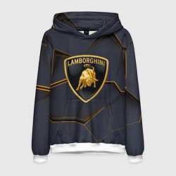Толстовка-худи мужская Lamborghini, цвет: 3D-белый