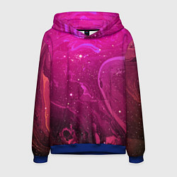 Толстовка-худи мужская РОЗОВЫЙ КОСМОС, цвет: 3D-синий