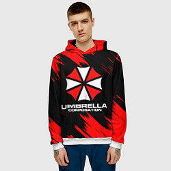 Толстовка-худи мужская Umbrella Corporation, цвет: 3D-белый — фото 2