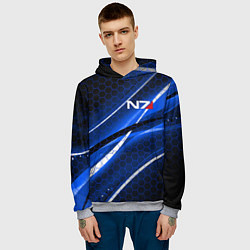 Толстовка-худи мужская MASS EFFECT N7, цвет: 3D-меланж — фото 2