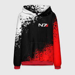 Толстовка-худи мужская MASS EFFECT N7, цвет: 3D-красный