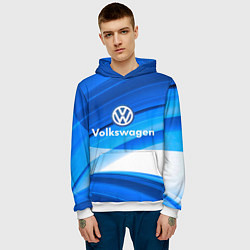 Толстовка-худи мужская Volkswagen, цвет: 3D-белый — фото 2