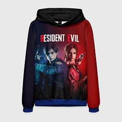 Толстовка-худи мужская Resident Evil 2, цвет: 3D-синий