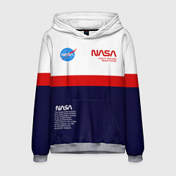 Толстовка-худи мужская NASA, цвет: 3D-меланж