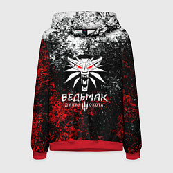 Толстовка-худи мужская The Witcher 3, цвет: 3D-красный