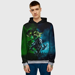 Толстовка-худи мужская PREDATOR, цвет: 3D-меланж — фото 2