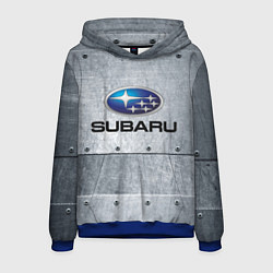 Толстовка-худи мужская SUBARU, цвет: 3D-синий