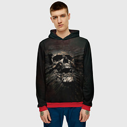 Толстовка-худи мужская ЧЕРЕП, цвет: 3D-красный — фото 2