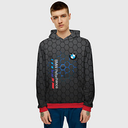 Толстовка-худи мужская BMW, цвет: 3D-красный — фото 2