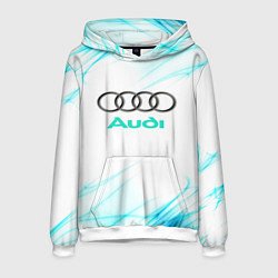 Толстовка-худи мужская Audi, цвет: 3D-белый