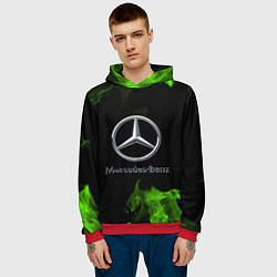 Толстовка-худи мужская Mercedes, цвет: 3D-красный — фото 2