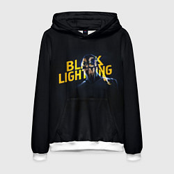 Толстовка-худи мужская Black Lightning - Thunder, цвет: 3D-белый