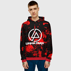 Толстовка-худи мужская Linkin Park, цвет: 3D-красный — фото 2